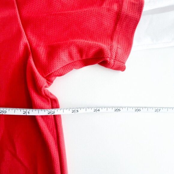 IZOD Extreme Function Golf Polo Double Sleeves Red White Men's Large - Picture 4 of 8